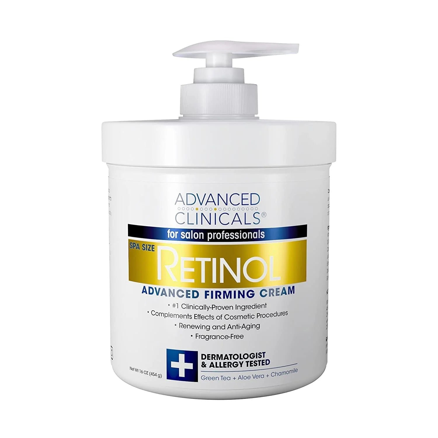 Advanced Clinicals Retinol Firming Cream 454g (Bulk: 6+)
