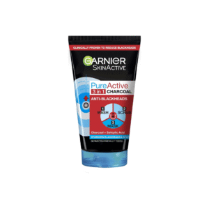 Garnier 3 In 1 Charcoal Anti-Blackhead Wash Scrub Mask 150Ml