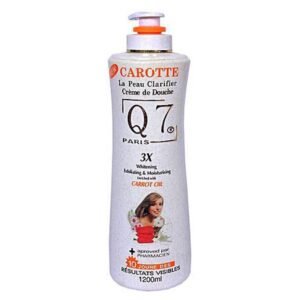 Q7 3X Carrot Oil Body Shower Gel 1200 Ml (Whitening & Exfoliating)