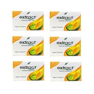Extract Whitening Herbal Soap – Papaya Calamansi 6-Pc