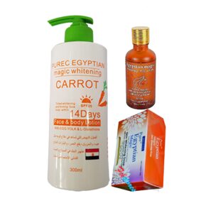 Pure Egyptian Magic Whitening Carrot ( Lotion, Serum And Soap ) Pack Of 3 Pure Egyptian Magic Whitening Carrot ( Lotion, Serum And Soap ) Pack Of 3
