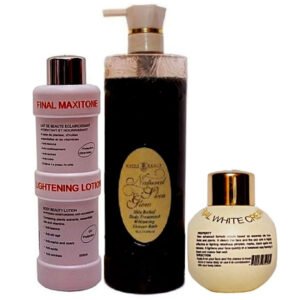 Final White Maxi-Tone Lightening ( Lotion, Body Wash And Facial Cream ) Pack Of 3