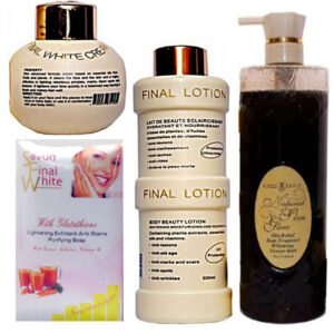 Final White Lightening ( Lotion, Body Wash, Facial Cream And Bar Soap ) Pack Of 3