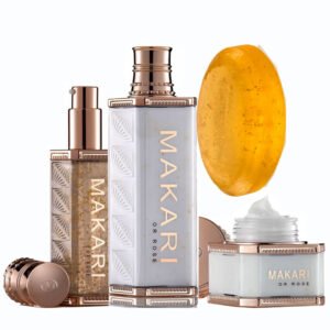 Makari 24K Rose Gold ( Body Lotion, Serum, Soap And Face Cream ) Pack Of 3