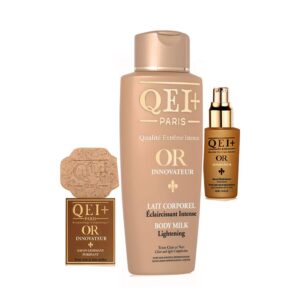 Qei Paris Gamme Or Lightening Set – Lotion, Serum & Soap For Radiant Skin