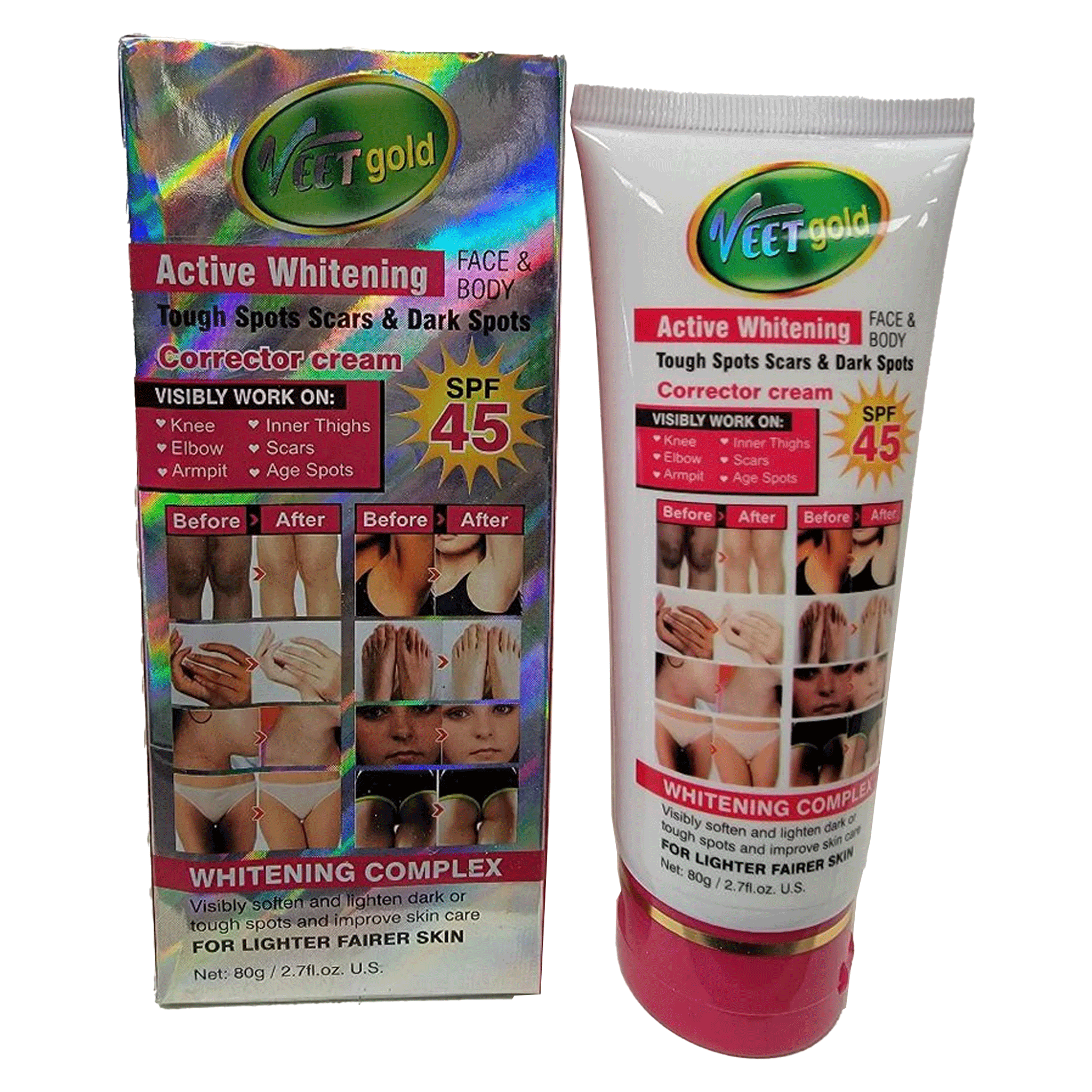 Veet Gold Active Whitening and Dark Spots Corrector Cream 80g.gif