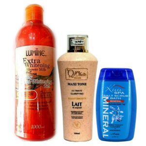 Q White Lotion, Lumine Whitening Gel & Kuu Spa Salt Scrub Pack Of 3