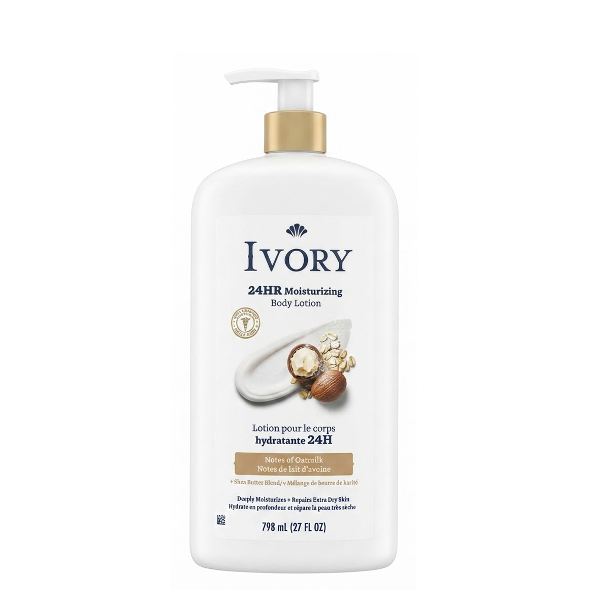 Ivory 24Hr Moisturizing Body Lotion With Notes Of Oat Milk 27Oz/798Ml Ivory 24Hr Moisturizing Body Lotion With Notes Of Oat Milk 27Oz/798Ml