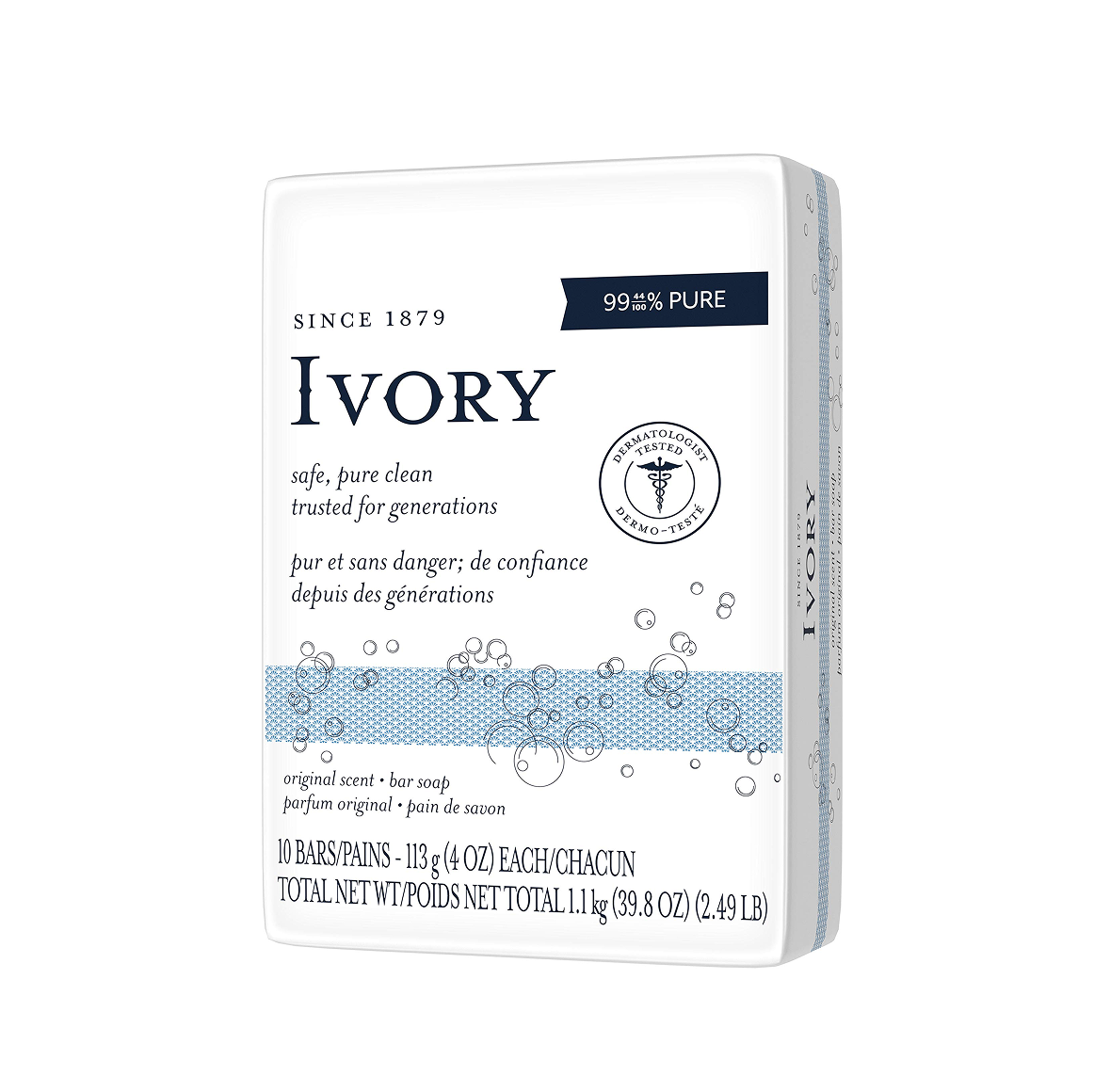 Ivory Original Scent Bar Soap X 10 – 4Oz/113G