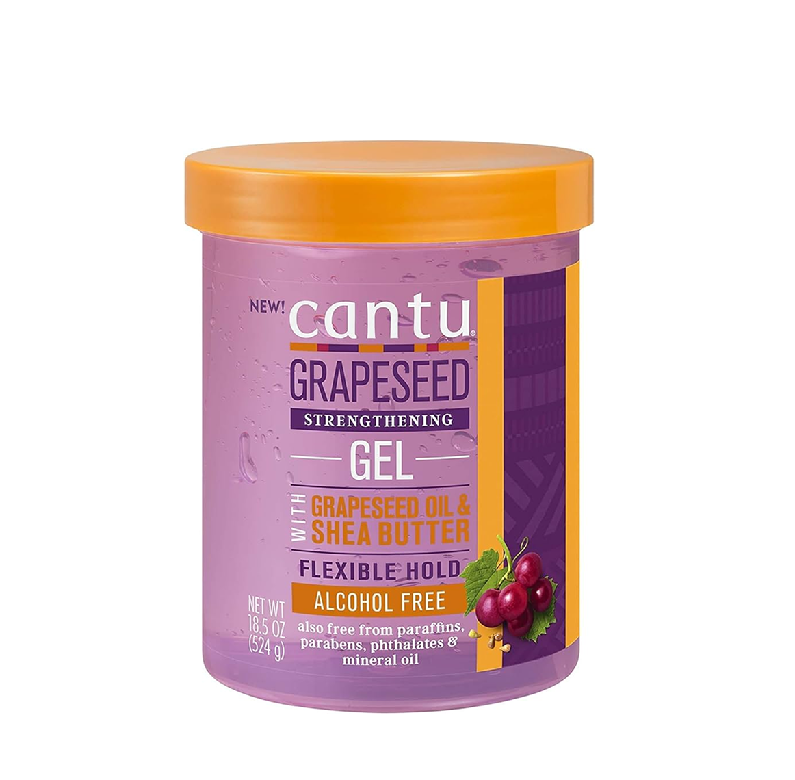 Cantu Grapeseed Strengthening Flexible Hold Alcohol Free Gel – 18.5Oz/547Ml Cantu Grapeseed Strengthening Flexible Hold Alcohol Free Gel – 18.5Oz/547Ml