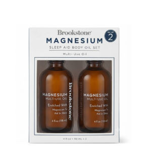 Brookstone Magnesium Sleep Aid Body Oil Set Of 2 Multi Use Oil