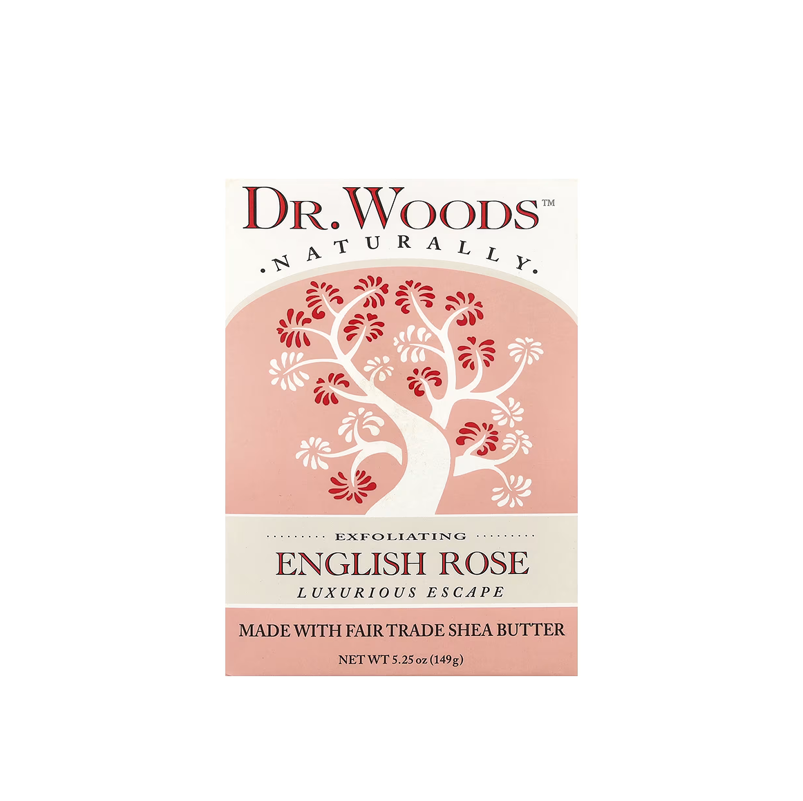 Dr. Woods Luxurious Escape English Rose Exfoliating Bar Soap – 5.25Oz/149G Dr. Woods Luxurious Escape English Rose Exfoliating Bar Soap – 5.25Oz/149G