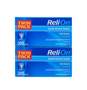 Reli On Sterile Alcohol Swabs 2 Pack – 2 X 200 Swabs