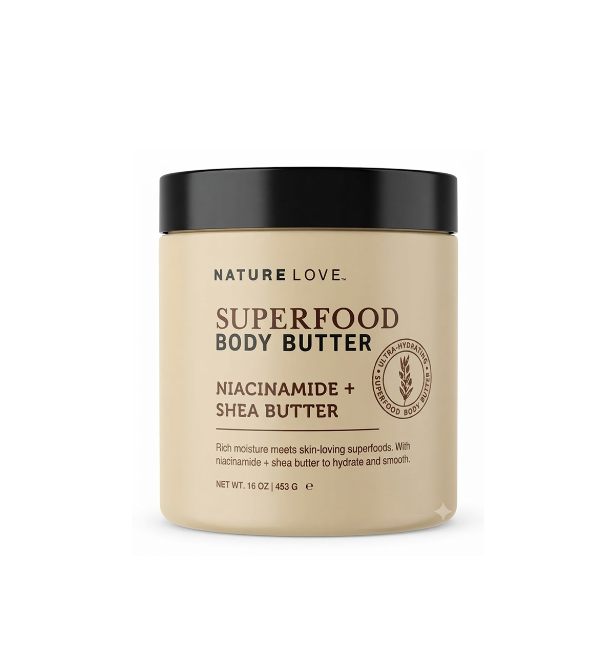 Nature Superfood Body Butter Niacinamide + Shea Butter 16Oz/453G Nature Superfood Body Butter Niacinamide + Shea Butter 16Oz/453G