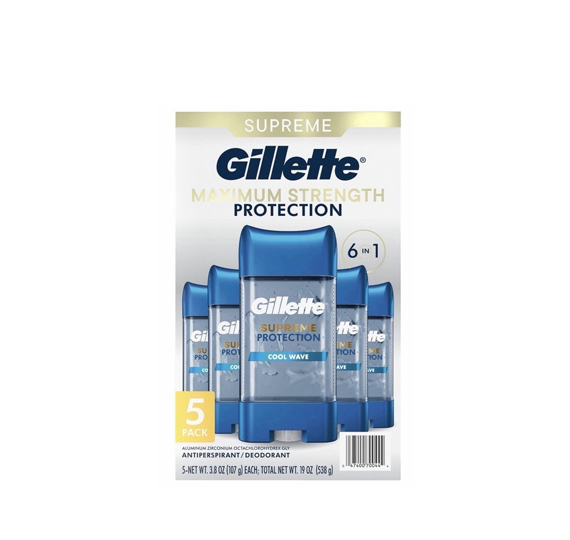 Gillette Maximum Protection 5-Pack Deodorant – 5 X 3.8Oz Gillette Maximum Protection 5-Pack Deodorant – 5 X 3.8Oz
