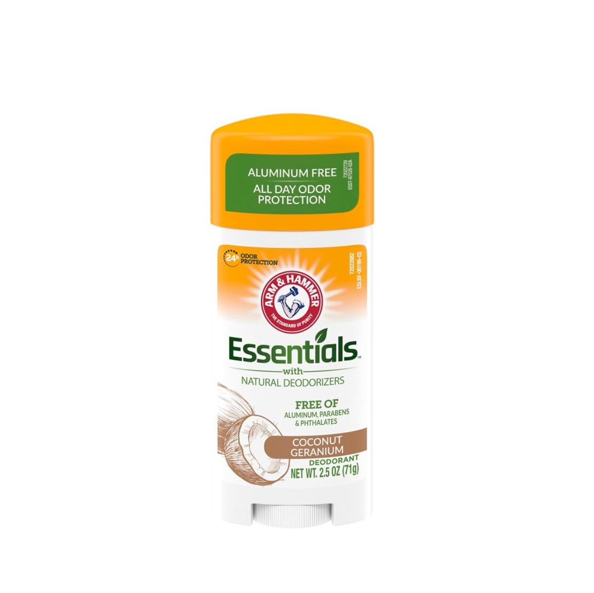 Arm & Hammer Essentials Aluminum Free Coconut Geranium Deodorant – 2.5Oz/71G Arm & Hammer Essentials Aluminum Free Coconut Geranium Deodorant – 2.5Oz/71G