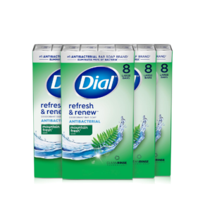 Dial Refresh & Renew Antibacterial Mountain Fresh Deodorant Bar Soap X 8