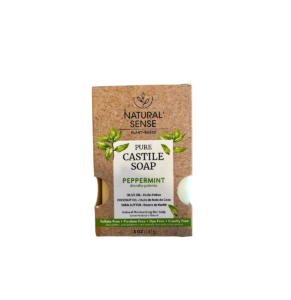 Natural Sense Plant-Based Pure Castille Soap Peppermint Bar Soap – 5Oz/141G