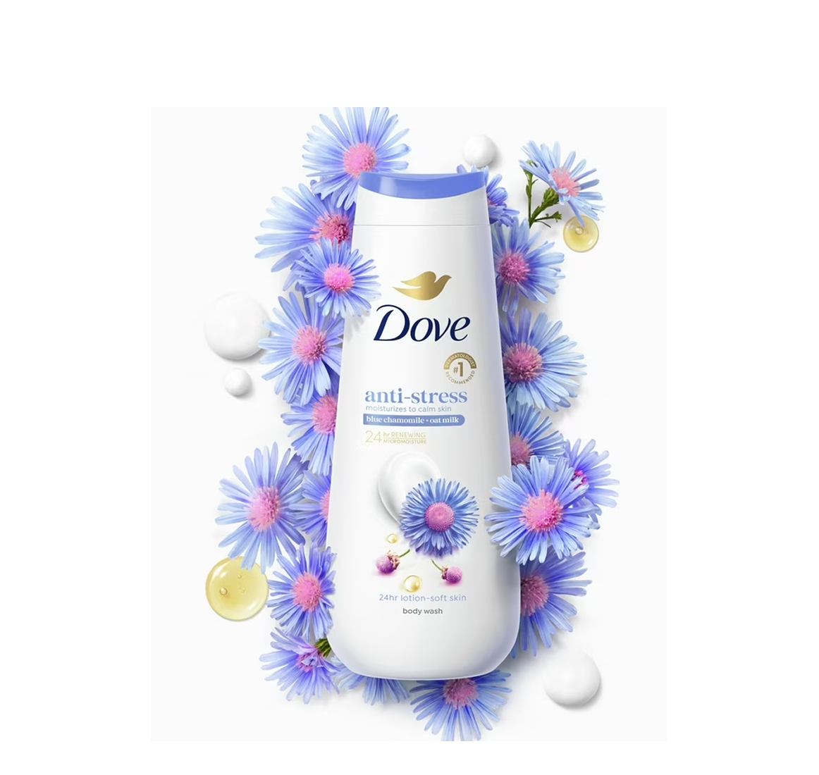 Dove Anti-Stress Blue Chamomile + Oat Milk Body Wash – 20Oz Dove Anti-Stress Blue Chamomile + Oat Milk Body Wash – 20Oz