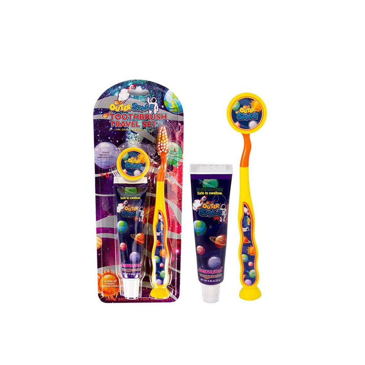 Outer Space Kids Toothbrush Travel Set Outer Space Kids Toothbrush Travel Set
