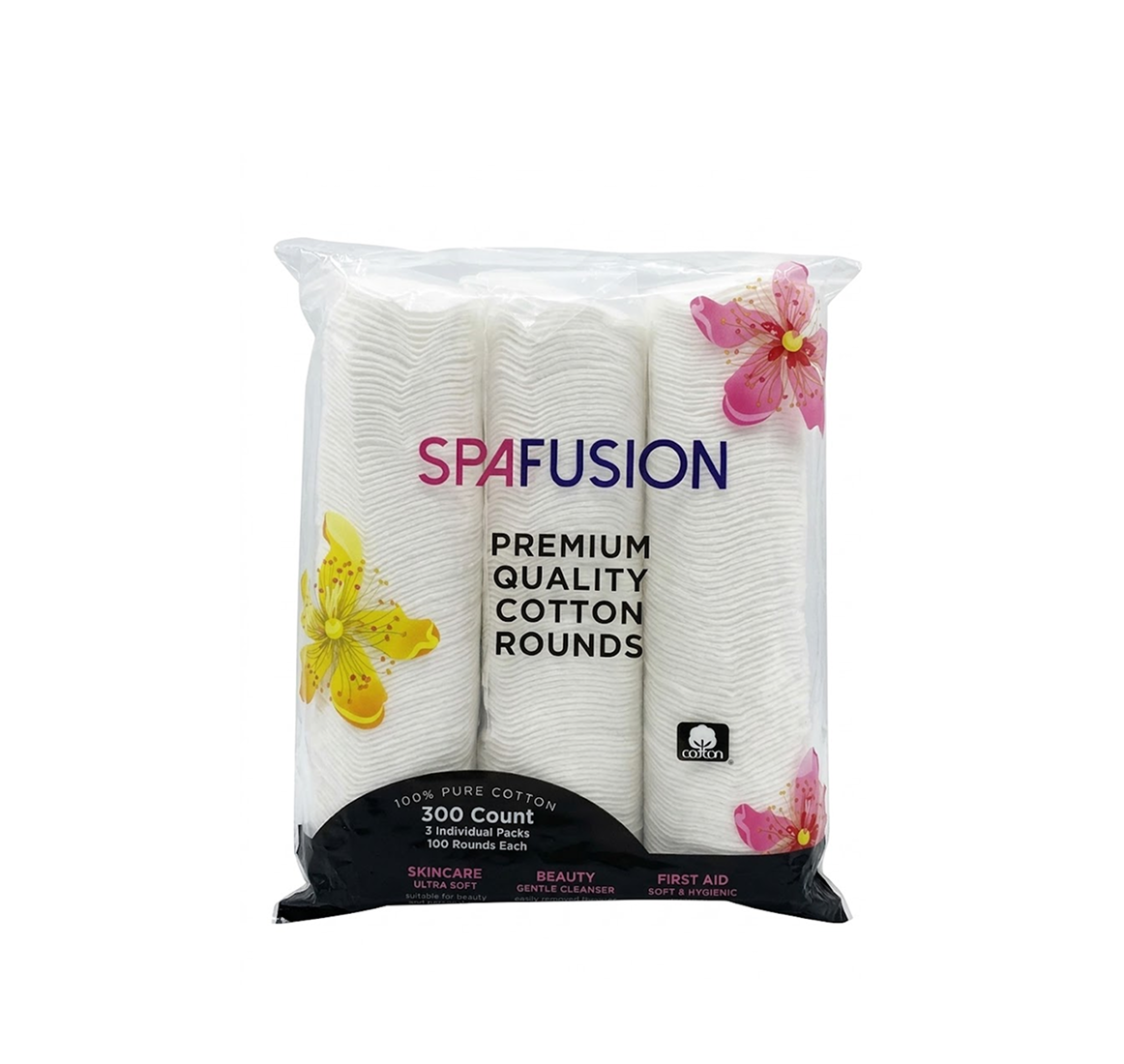 Spa Fusion Premium Quality Cotton Rounds 3 X 100 Rounds Spa Fusion Premium Quality Cotton Rounds 3 X 100 Rounds