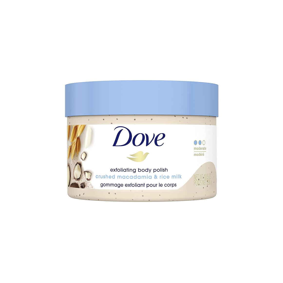 Dove Crushed Macadamia & Rice Milk Exfoliating Body Polish – 10.5Oz/298G Dove Crushed Macadamia & Rice Milk Exfoliating Body Polish – 10.5Oz/298G