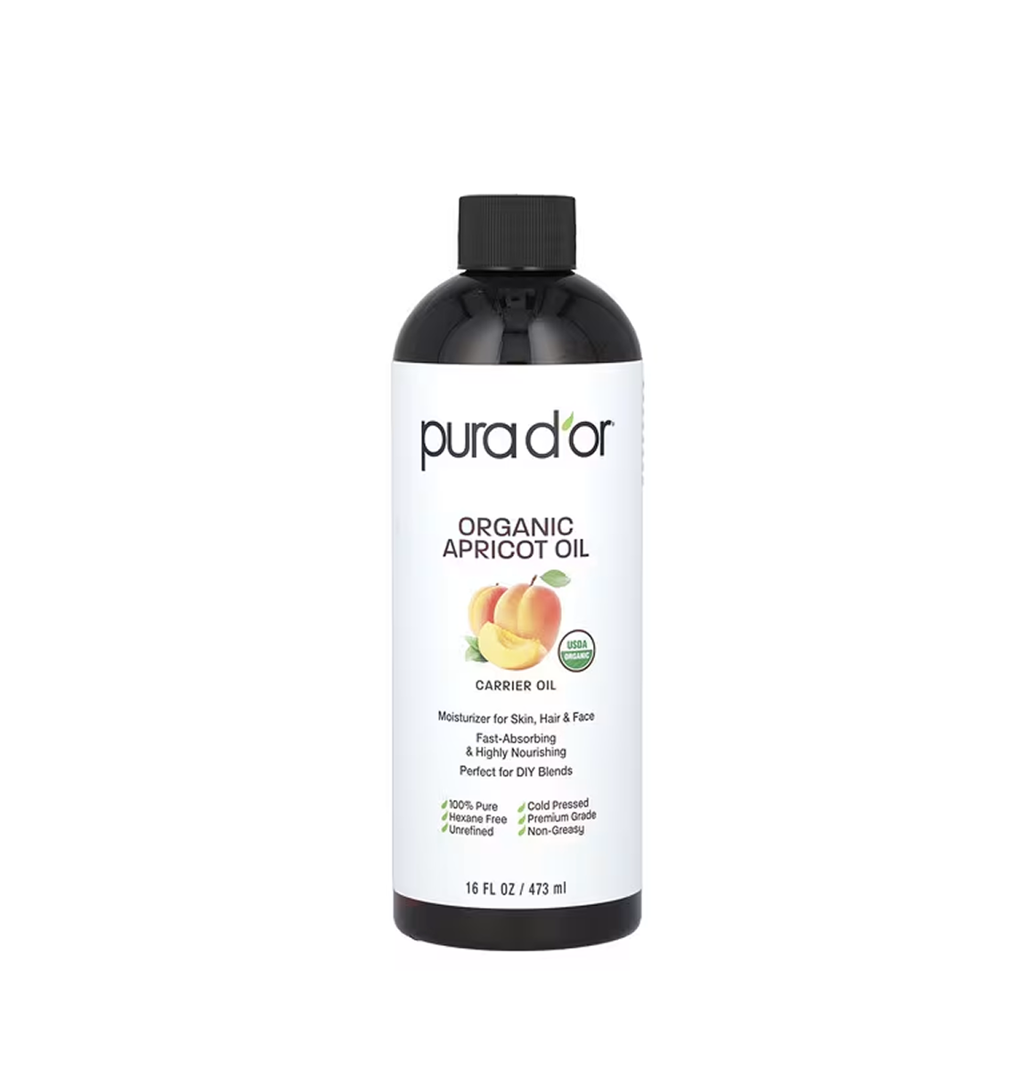 Purad’Or Organic Apricot Body Oil – 473Ml/16Oz Purad’Or Organic Apricot Body Oil – 473Ml/16Oz